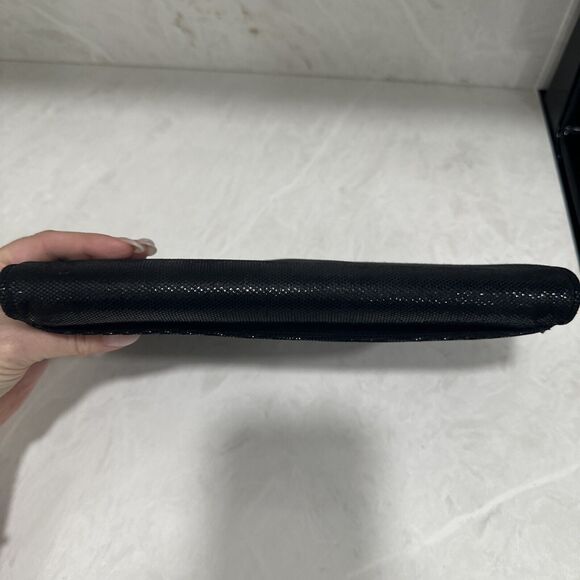 VINTAGE Frenchy of California Black Evening Envelope Clutch Sparkly Shiny - Picture 9 of 14